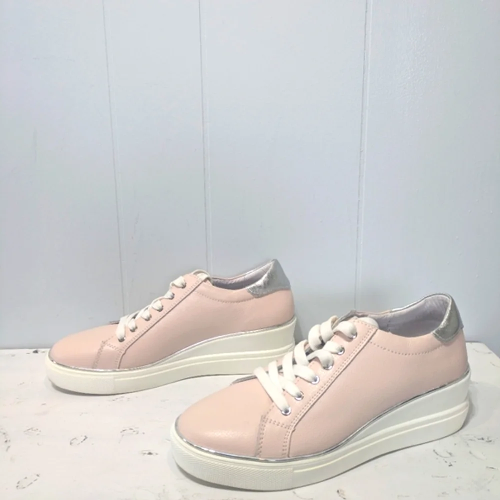 Bonavi Lace Up Leather‎ Sneaker Pink Size UK 40 US 9.5